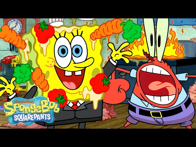 SpongeBob's Biggest Cooking DISASTERS! 🫣 | 10 Minutes | SpongeBob