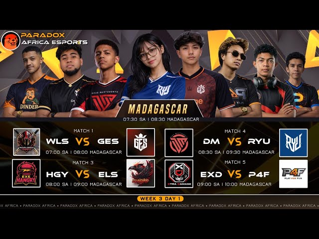 Paradox Regional Qualifiers | Madagascar WEEK 3 DAY 1 MLBB