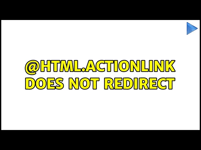 @Html.ActionLink does not redirect