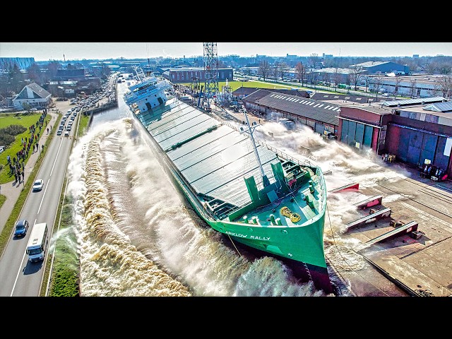 SHIP LAUNCH | 11 Awesome Waves, "FAILS" and CLOSE CALLS
