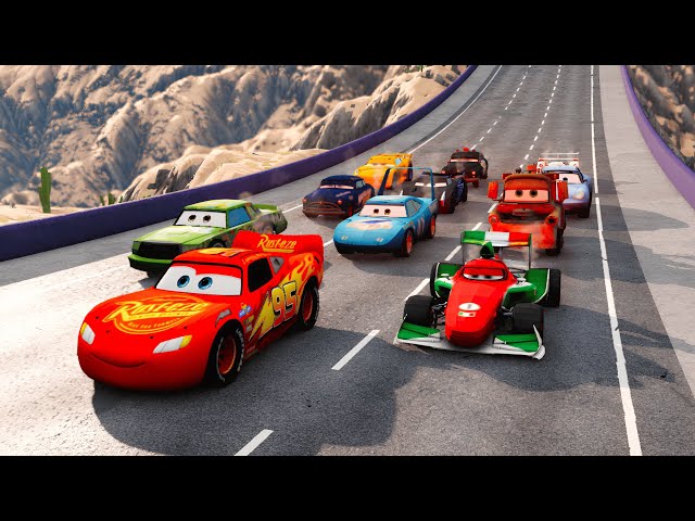 🔴 Pixar Cars VS Various Obstacles | BeamNG.drive