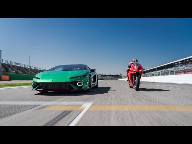 Lamborghini Temerario VS Ducati Panigale V4: an adrenaline-fuelled drag race
