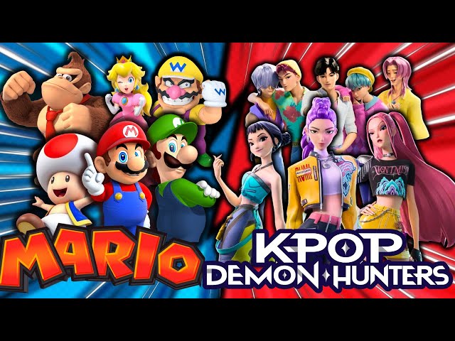 🌟 KPOP DEMON HUNTERS vs MARIO BROS! 🏁 EPIC WORKOUT RACE BRAIN BREAK! 💪😈 Who Will Be the Champion?!🍄