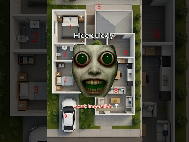 Choose a place to hide. Survive until the end. #hideandseek #survive #horror #game