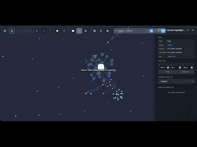 IVGraph — Notion Graph View (Interactive 3D Knowledge Graph)