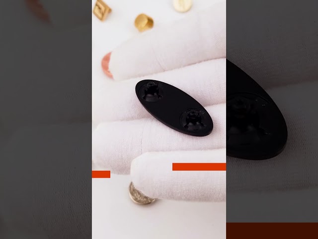 metal name tag with rivet fixation, easy to assemble, custom metal logo tag for bags and wallet