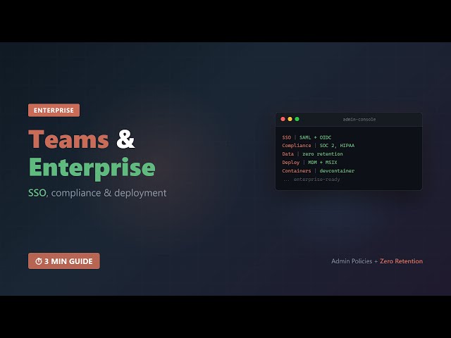 Claude Code — Teams & Enterprise: Policies, Compliance & Deployment