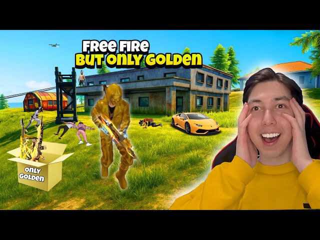 Free Fire but Only Golden Challenge 🔥 - Mehdix Free Fire 