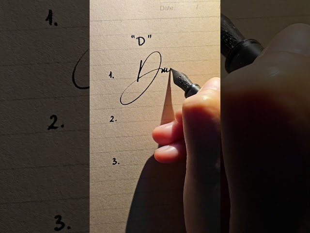 3 simple signature styles with the letter D