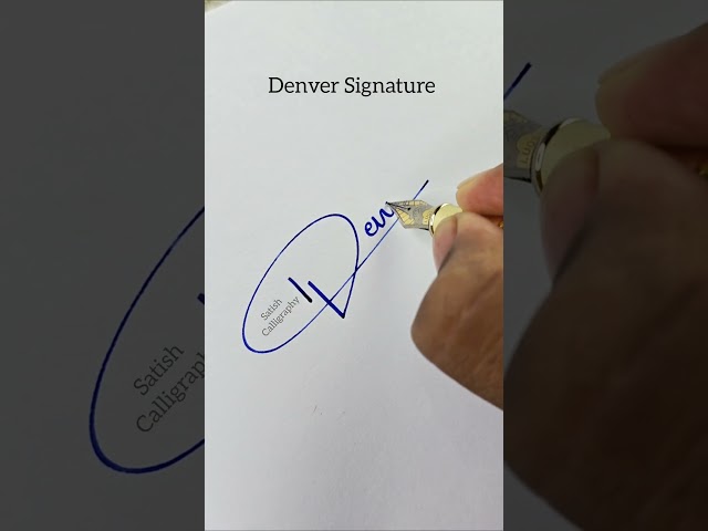Denver Signature | Letter D Sign | D Signature #signature #satishcalligraphy