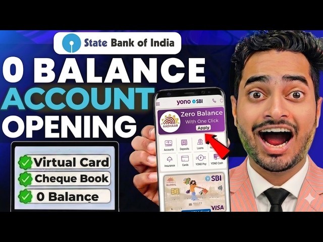 SBI Account Opening Online | SBI Zero Balance Account Opening Online | Yono Sbi Account Opening