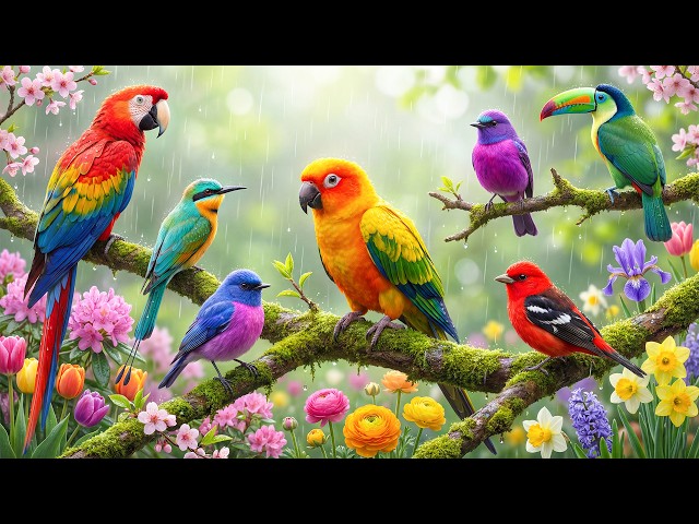 100% Anti-Stress Therapy For Mind, Body & Soul🍃 Birdsong With Gentle Rain & Piano🌧️Nature Sounds