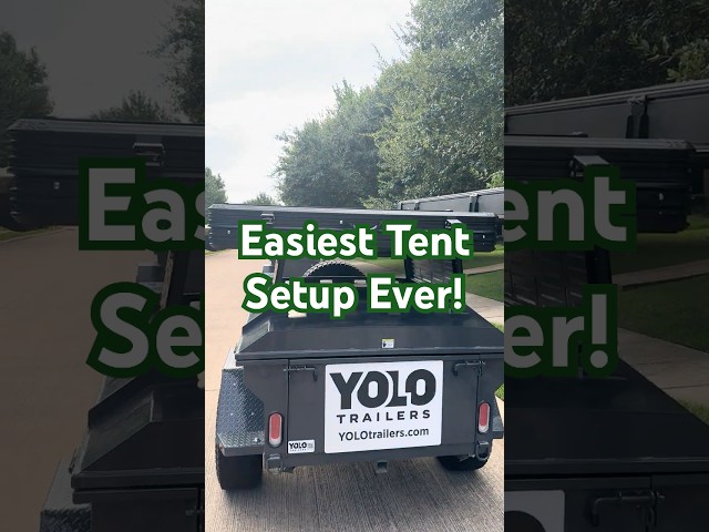 Rooftop Tent Deployment - YOLO Trailers #adventuresoverland #camping