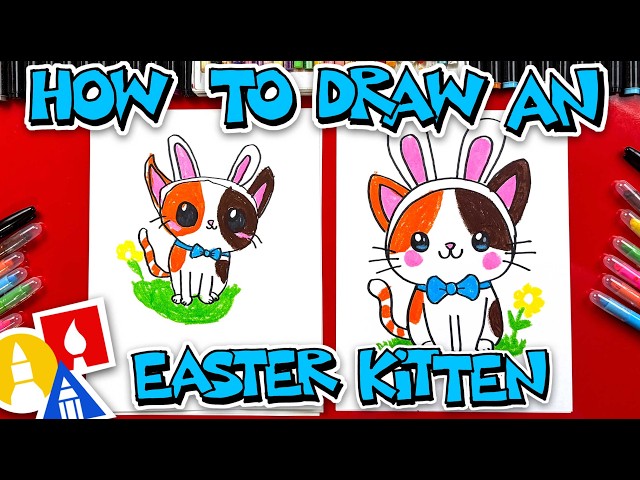 How To Draw An Easter Kitten