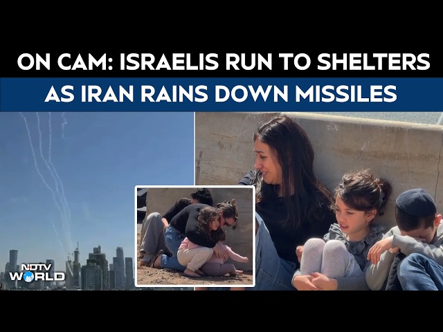 Iran Attacks Israel | Israelis Run To Shelters After Sirens Alert Them To Incoming Iranian Missiles