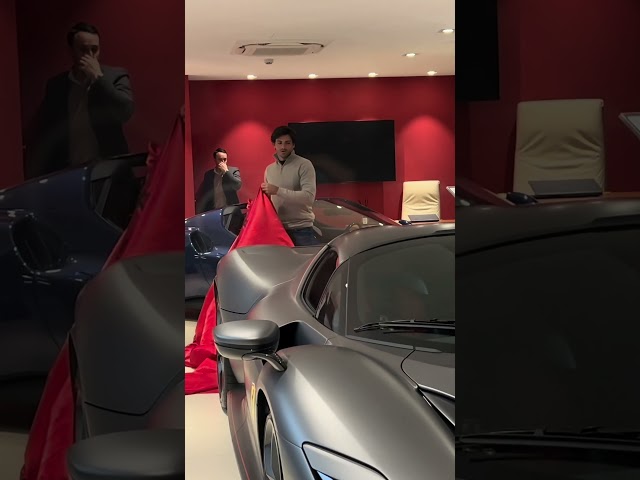 Ex-Ferrari F1 driver Carlos Sainz takes delivery of his $4 million Daytona SP3 #f1 #formula1 #sainz