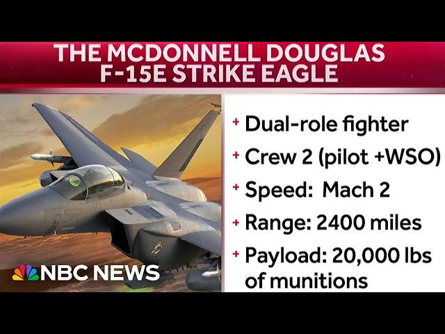 Special Report: One U.S. pilot rescued after F-15 jet shot down over Iran