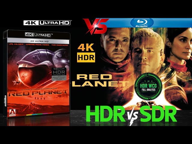 HDR DV WCG ANALYSIS ( Red Planet 2000 ) 4K UHD Blu Ray REVIEW vs 1080p BD SDR 100nits