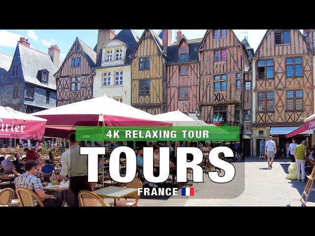 Tours France | Walking Tour City Walk | 4K 60fps