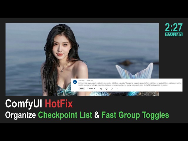 🔴 Fix ComfyUI Checkpoint List & Fast Group Toggles (ComfyUI HotFix)