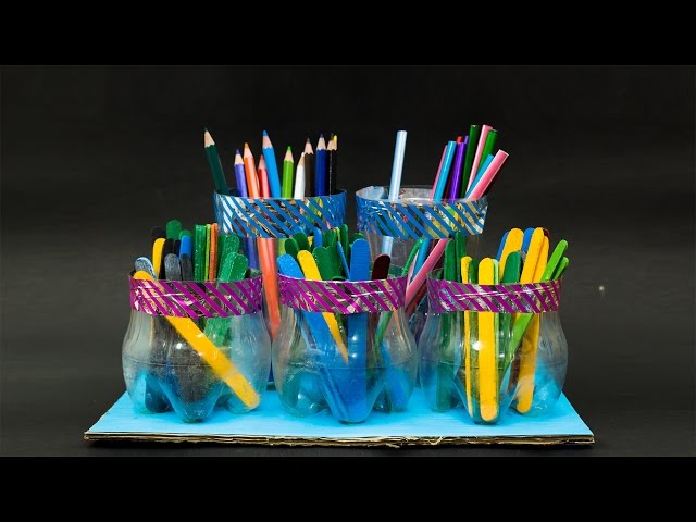How to Make Waste Bottle Desk Organizer
