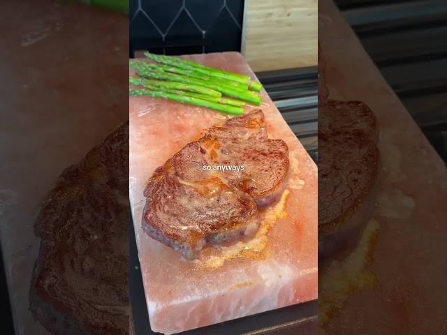 Cooking on a Himalayan salt block