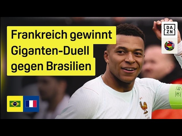Upa sees red, Olise sets up Mbappé, scores: France - Brazil | Friendlies | DAZN Highlights