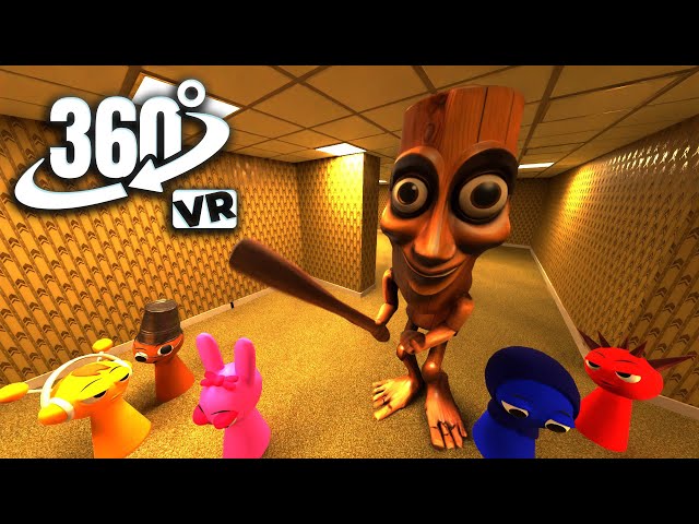 TUNG TUNG TUNG SAHUR Chase in BACKROOMS Incredibox Sprunki | 360° VR EXPERIENCE | 4K