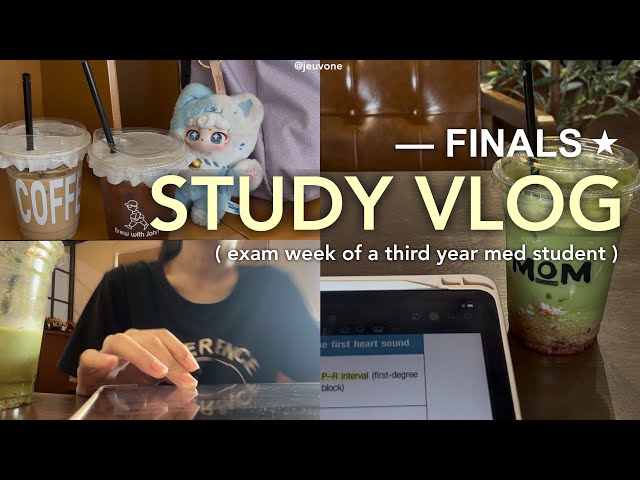 FINALS STUDY VLOG ★ exam week as a med student, cafe study, productive days in my life, finals week