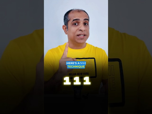 1-1-1 Visualization Technique | Mitesh Khatri #shorts #visualization