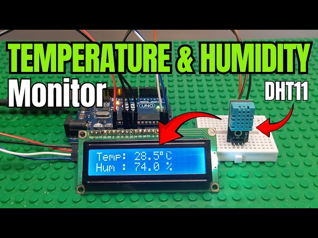 Arduino DHT11 Temperature & Humidity Monitor with I2C LCD | Beginner Project