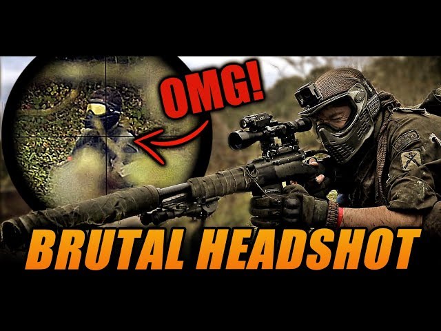 BRUTAL HEADSHOT: paintball sniper destroying everyone!