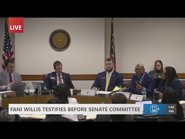 Fani Willis pushes back in live senate committee hearing; FULL VIDEO