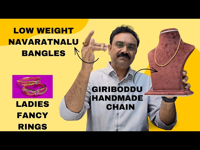 Navratna Bangles, Giriboddu Chain & CAD Gold Rings || Lightweight Designer Collection || Vasus Vibes