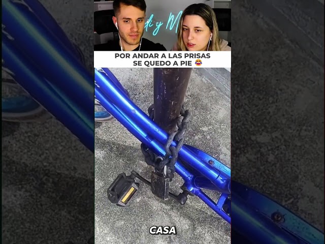 He goes to the bank by bike and forgets the key to his lock at home 🚲😂