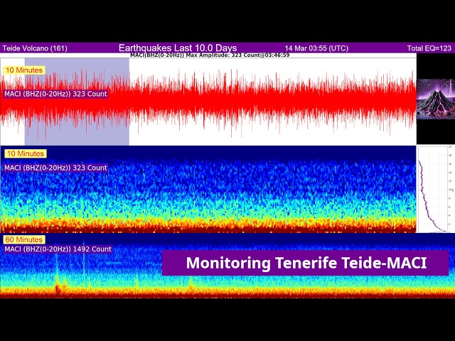 ​🌋 24/7 Tenerife Seismograph Monitoring - MACI