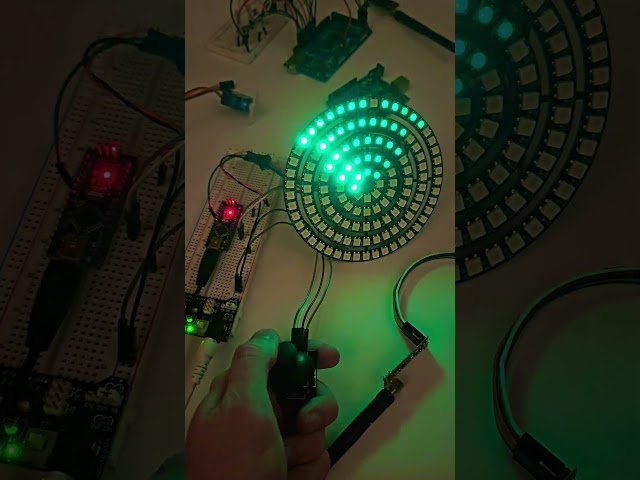 Arduino Manual Joystick LED Radar Control #arduino #mechatronics #ledlights #radar