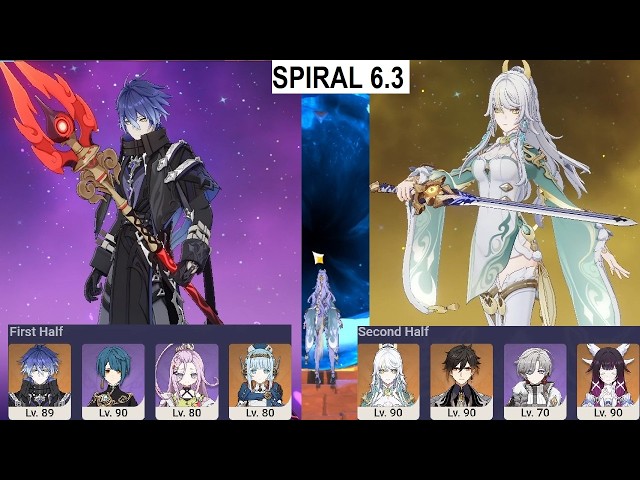 Spiral Abyss 6.3 - Flins Lunar-Charged & Zibai Lunar-Crystalize 【Genshin Impact Luna IV】