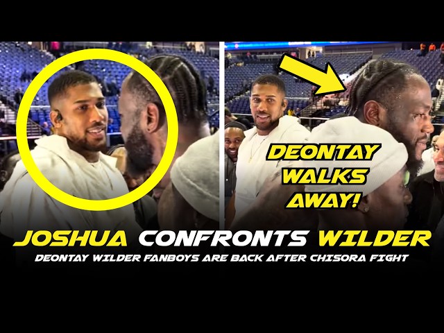 ANTHONY JOSHUA CONFRONTS DEONTAY WILDER!!!! 😱 DEONTAY SHOOK??? (REACTION)