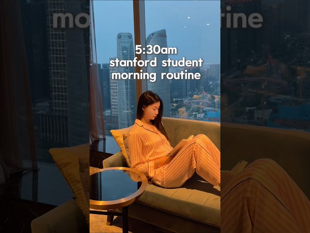 5:30AM Stanford Student Morning Routine ✨ #vlog #productivity #studywithme #studytips #college