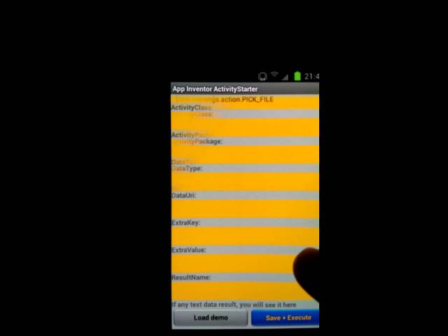 App Inventor ActivityStarter