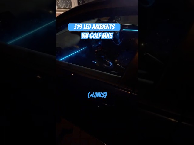 INSTALL £19 LED AMBIENTS IN MY GOLF MK5  #golf #automobile