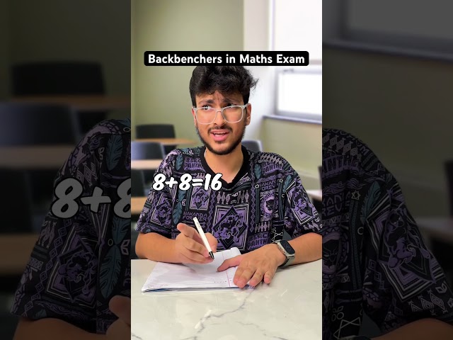 Students in Maths Exam 😂 #shorts #relatable #students