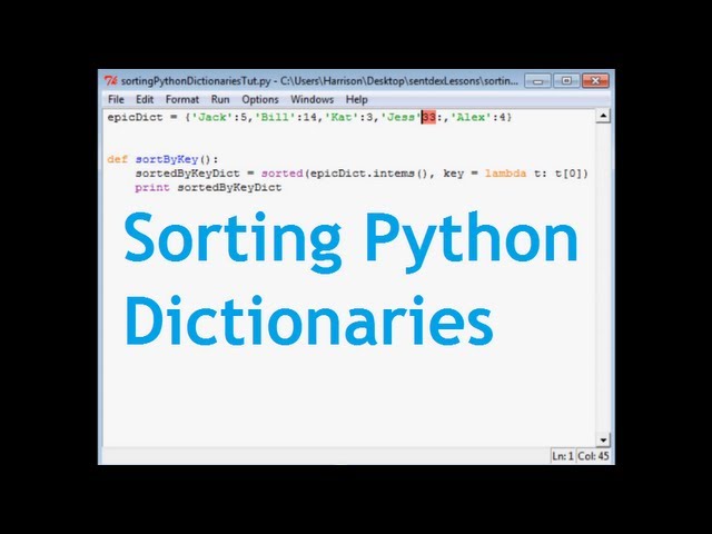 How to Sort a Python Dictionary By Value or Key!