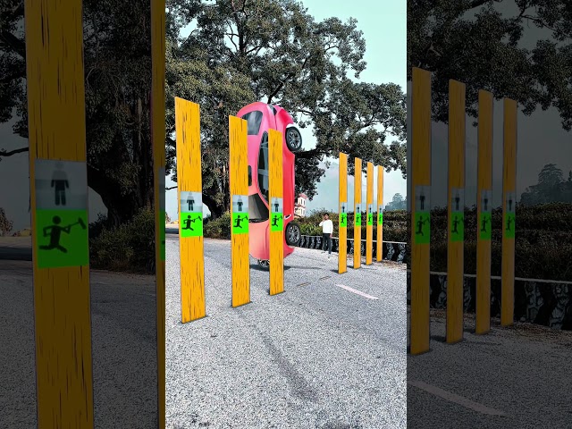 Red diecast cars passing on zebra crossing 😯 #viralshorts #shorts #vfx #shortsfeed #shortsyoutube