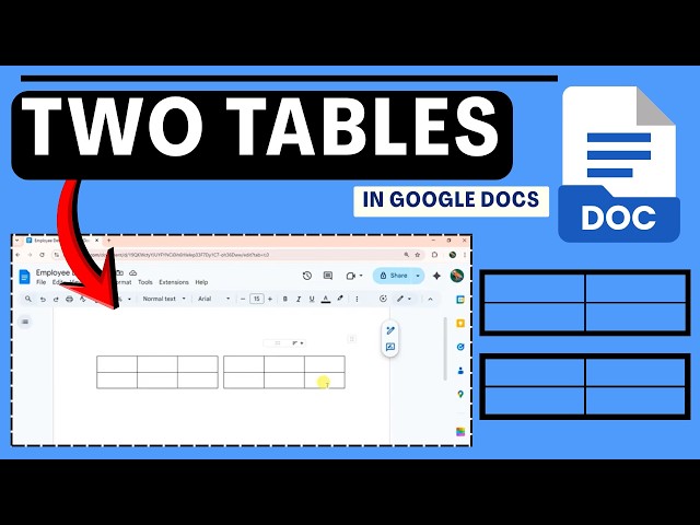 How To Put Two Tables Side By Side In Google Docs
