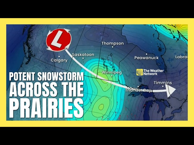 Clipper System Blasts the Prairies With Snow and Wind | #forecast