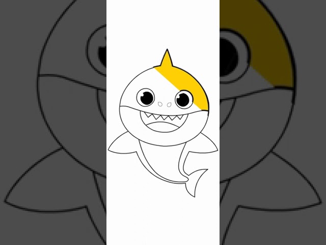 How to draw a baby shark
