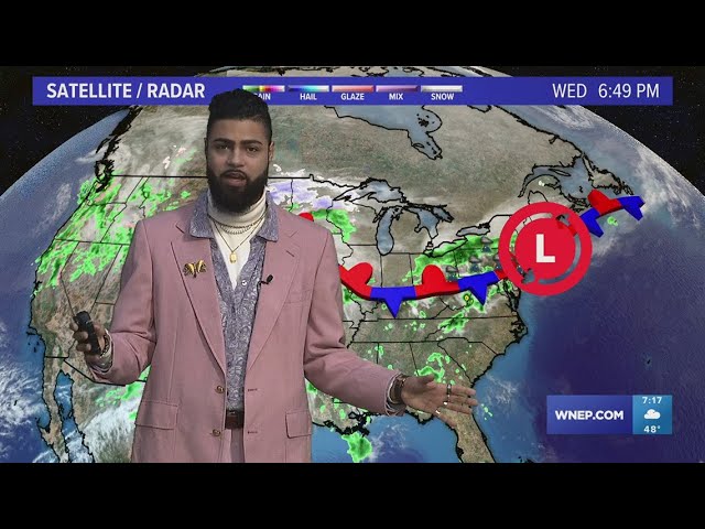 Dropping temperatures and incoming showers