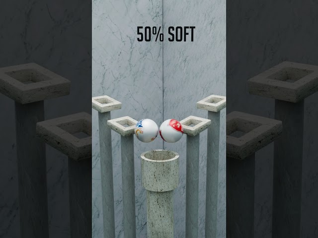 0% vs 100% Softness 3D Soft Body Simulation csk vs pbks balls